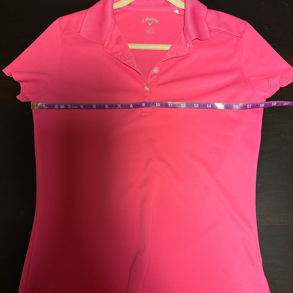 Callaway Women’s Golf Activewear Polo Size: Medium Color:Pink - Picture 5 of 5